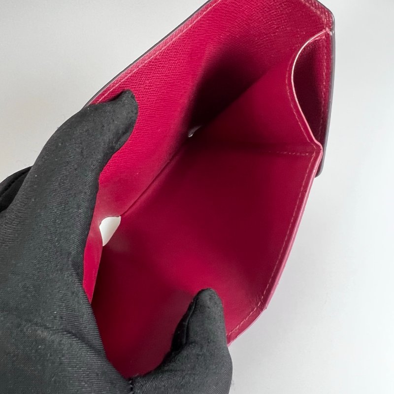 LV M41938 老花紫紅豆豆Victorine短夾-5