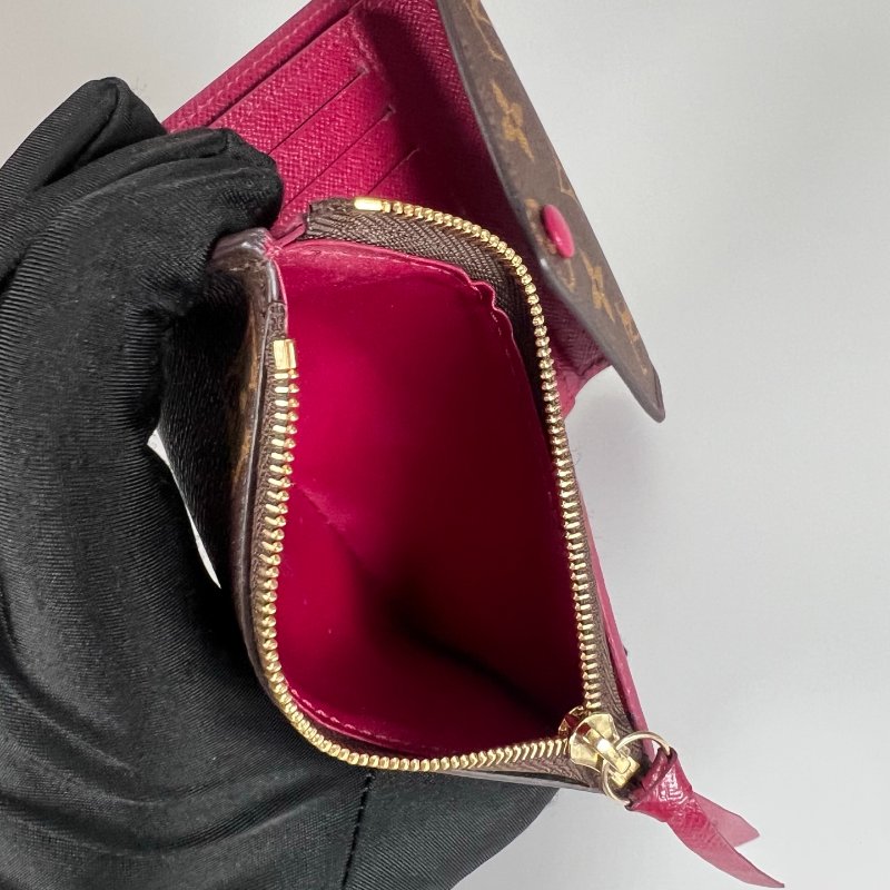 LV M41938 老花紫紅豆豆Victorine短夾-6