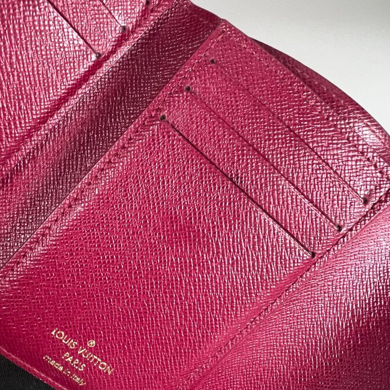 LV M41938 老花紫紅豆豆Victorine短夾-7