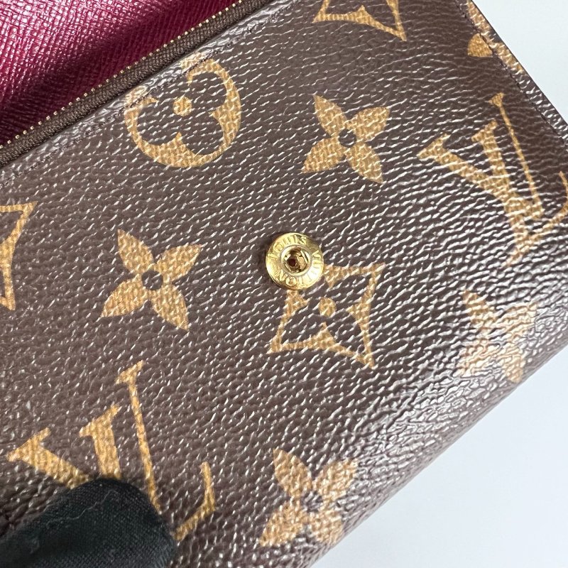 LV M41938 老花紫紅豆豆Victorine短夾-8