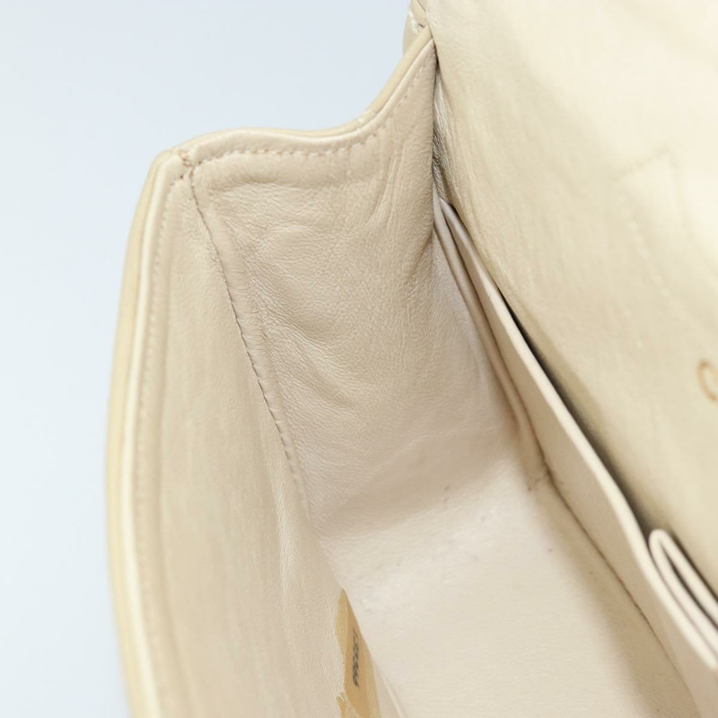 【日本直送】香奈兒雙蓋鏈條Matelasse23手袋，羊皮材質，米色，金色CC標誌，正品編號173005SAV-22