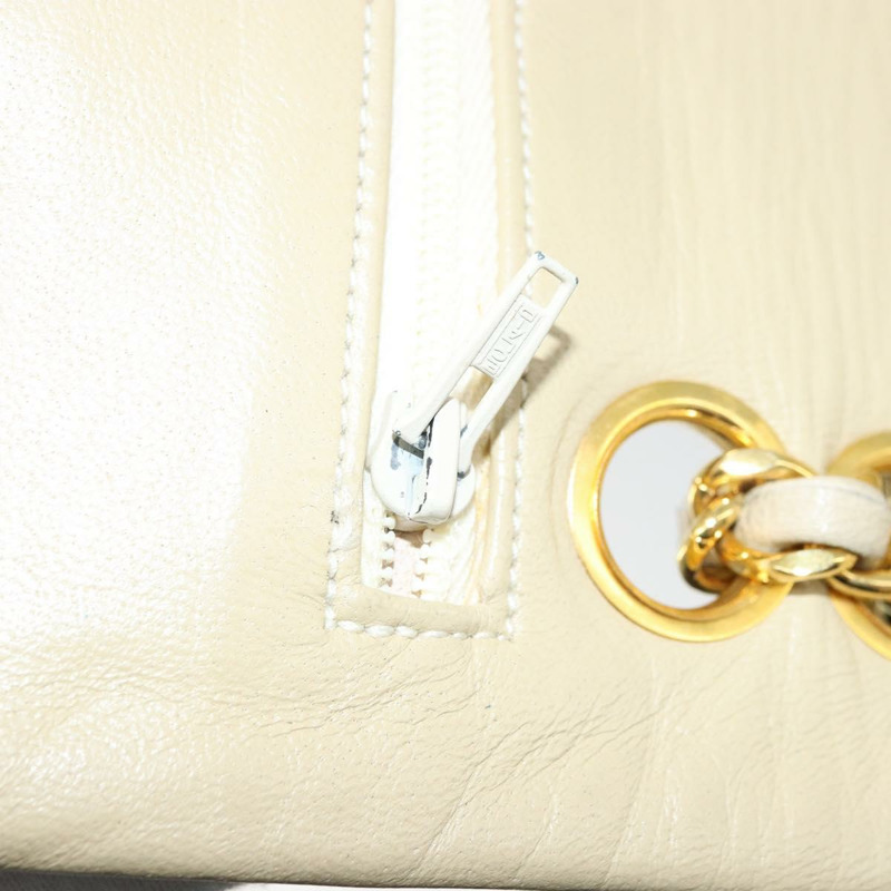 【日本直送】香奈兒雙蓋鏈條Matelasse23手袋，羊皮材質，米色，金色CC標誌，正品編號173005SAV-25