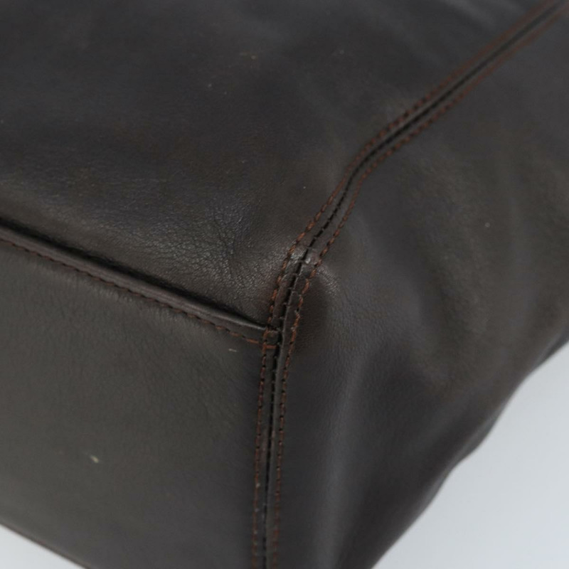 【日本直送】香奈兒深棕色皮革手提包 CC 正品 BA10907-14