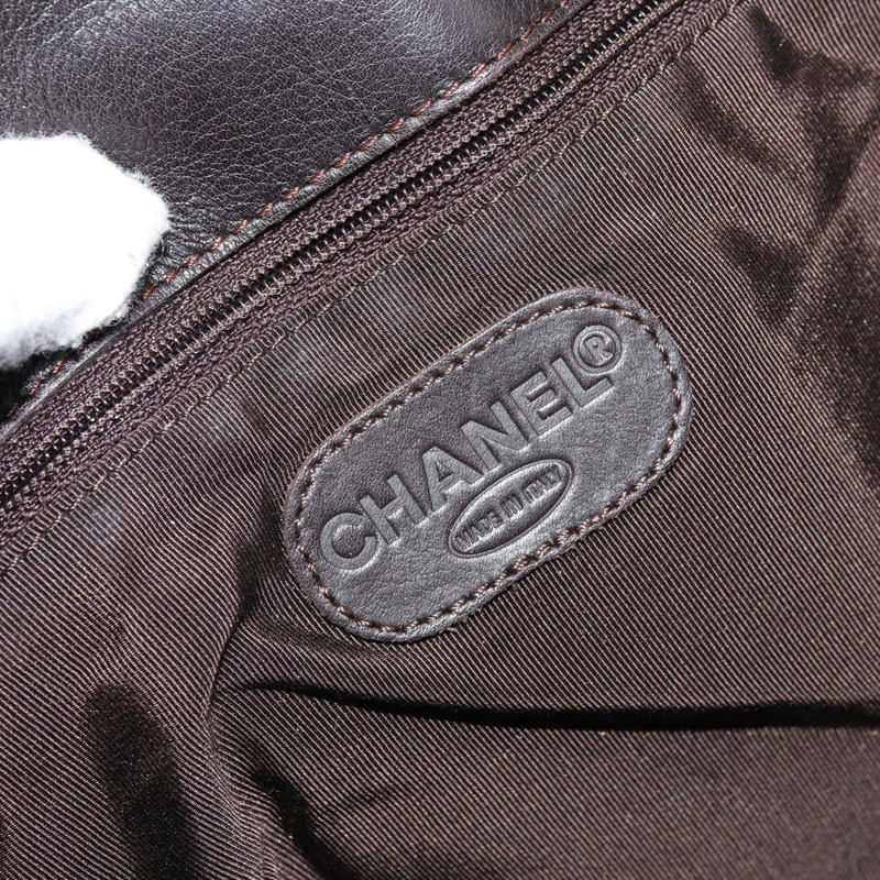 【日本直送】香奈兒深棕色皮革手提包 CC 正品 BA10907-16