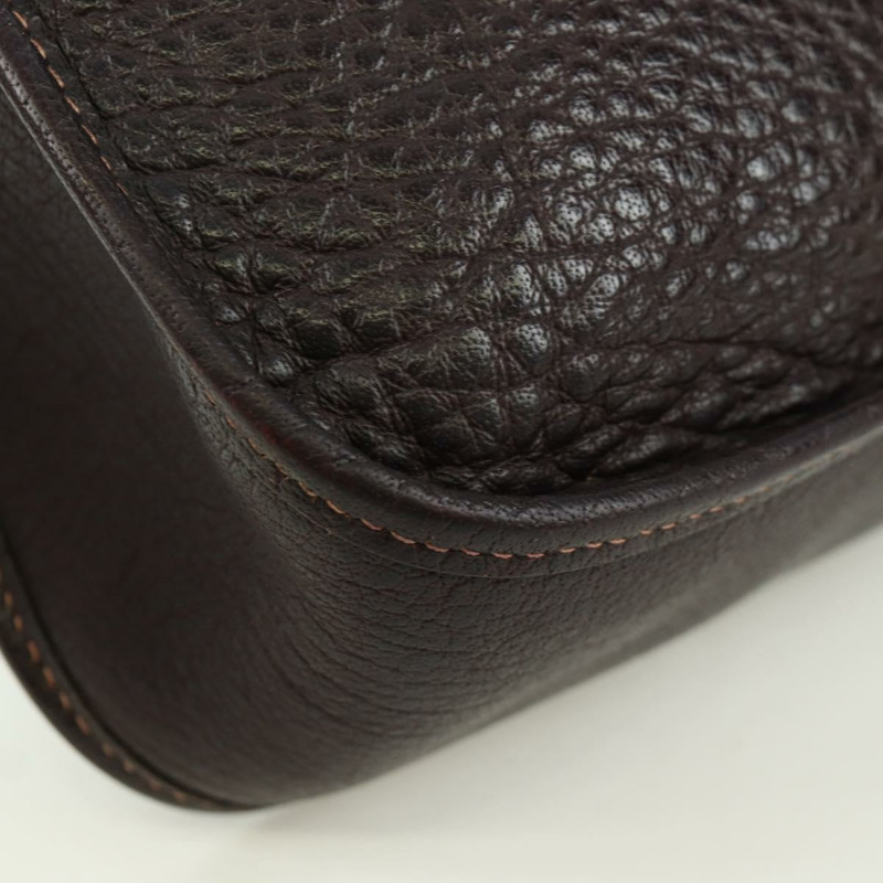 【日本直送】愛馬仕 Vespa 單肩包 皮革 棕色 銀色 正品 bs33819V-8