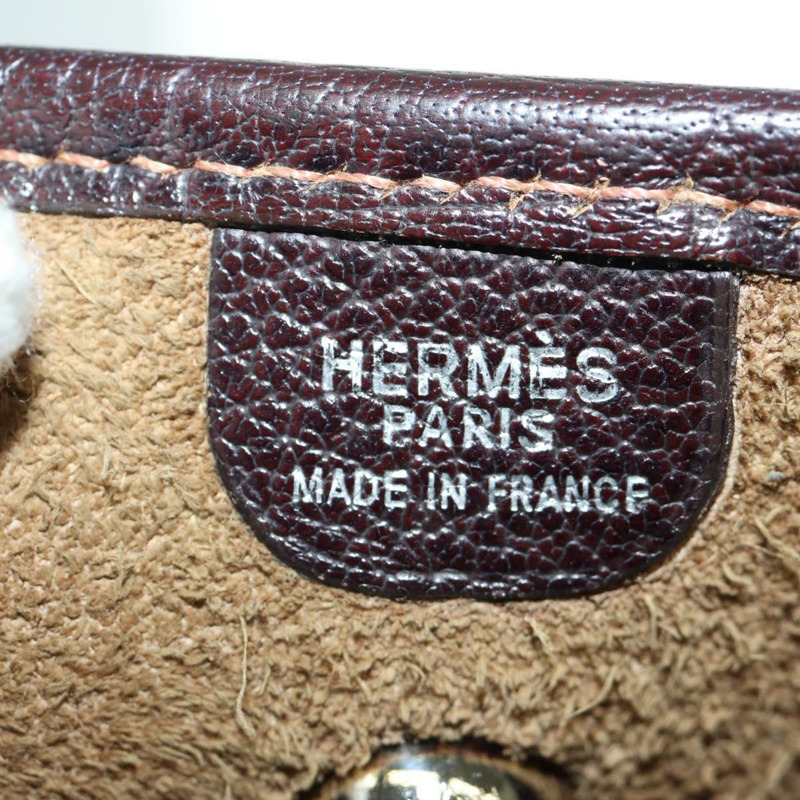 【日本直送】愛馬仕 Vespa 單肩包 皮革 棕色 銀色 正品 bs33819V-17