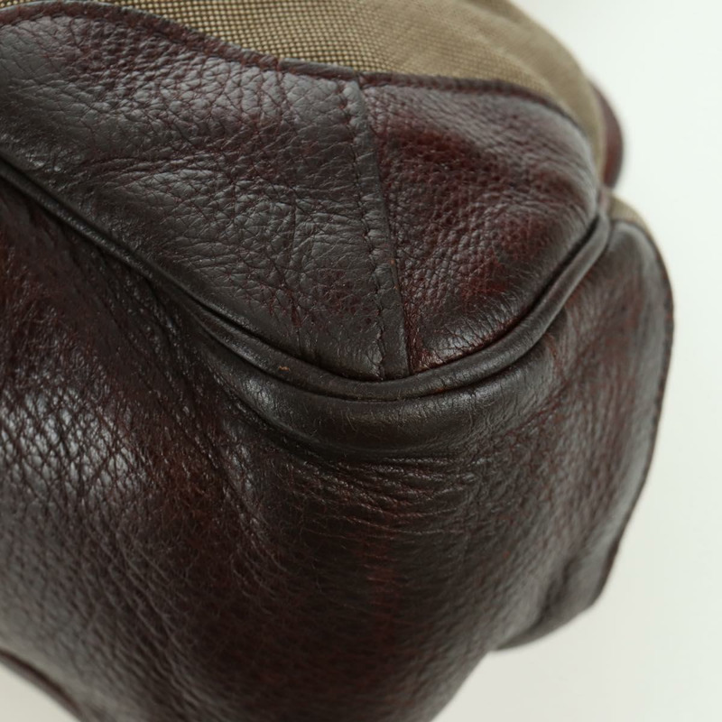 【日本直送】PRADA 手提包 帆布 皮革 金色 米色 正品 ARZ585V-16