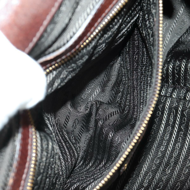 【日本直送】PRADA 手提包 帆布 皮革 金色 米色 正品 ARZ585V-24