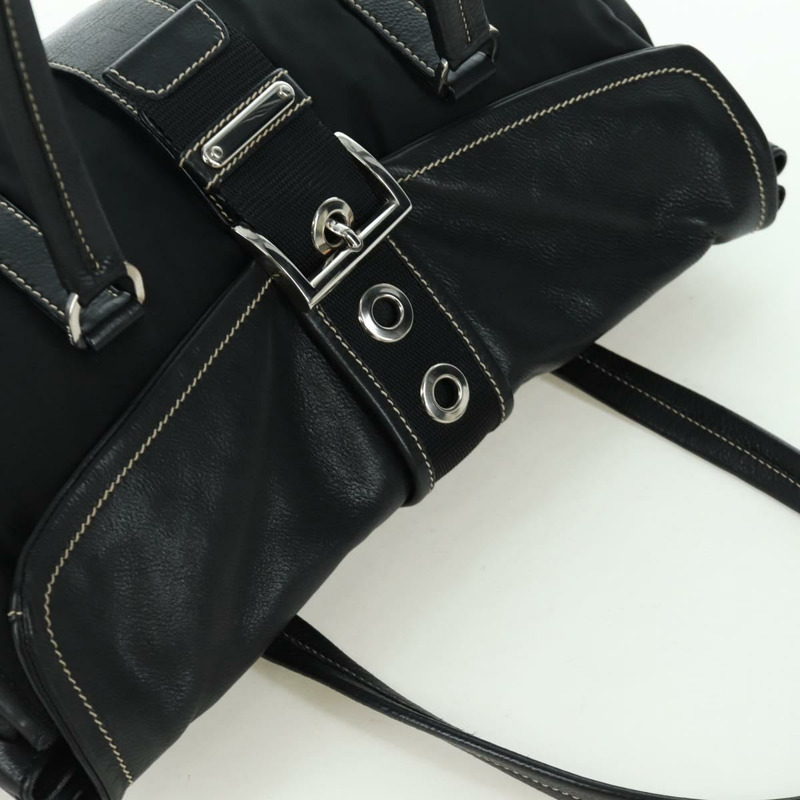 【日本直送】PRADA 單肩包 尼龍 黑色 銀色 正品 ARZ662V-5