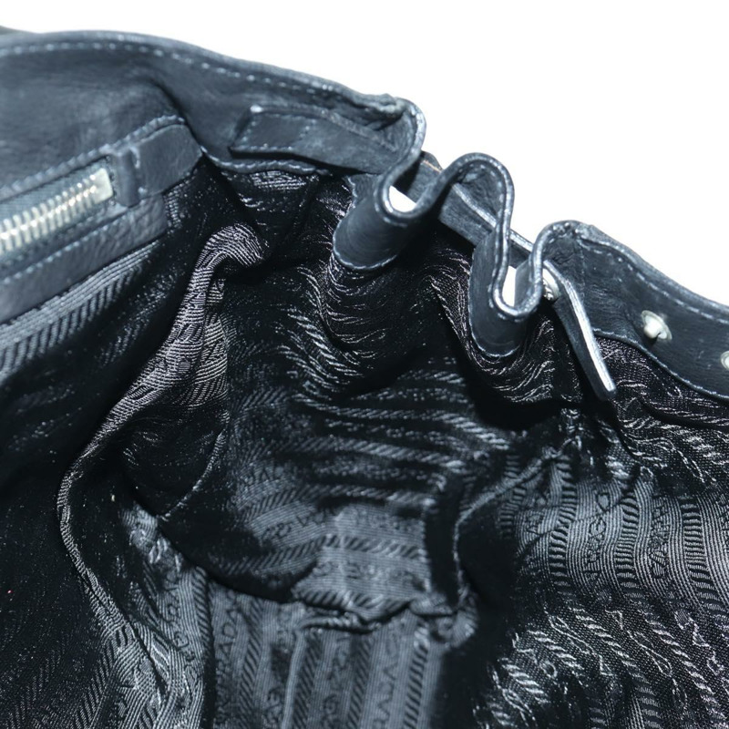 【日本直送】PRADA 單肩包 尼龍 黑色 銀色 正品 ARZ662V-22