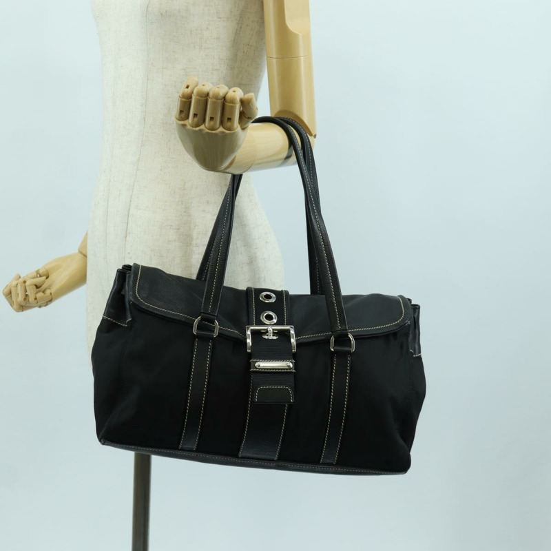 【日本直送】PRADA 單肩包 尼龍 黑色 銀色 正品 ARZ662V-25