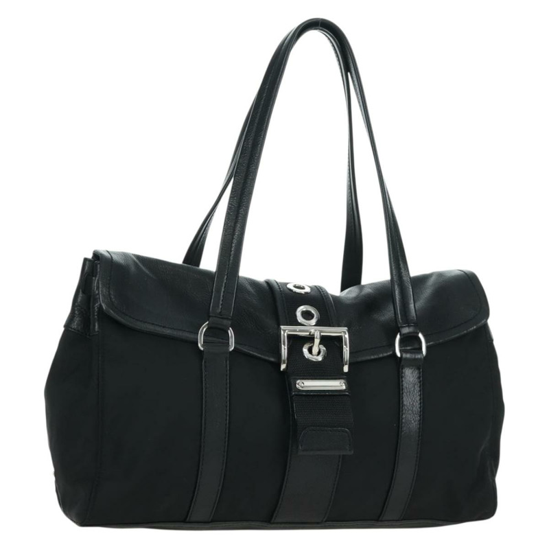【日本直送】PRADA 單肩包 尼龍 黑色 銀色 正品 ARZ661V-0