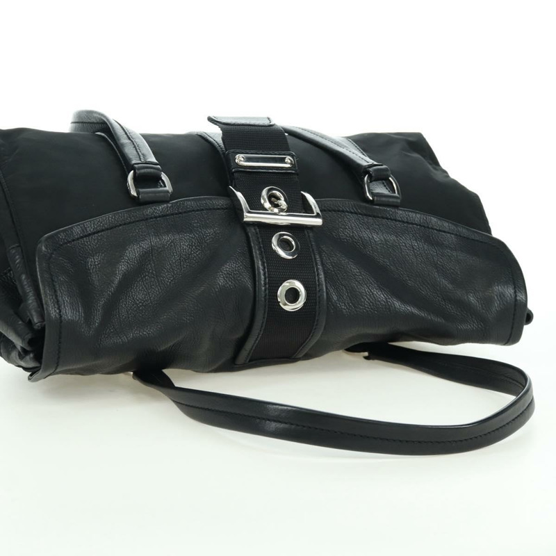 【日本直送】PRADA 單肩包 尼龍 黑色 銀色 正品 ARZ661V-5