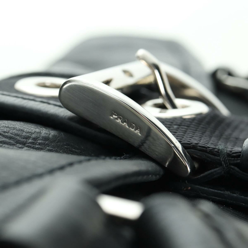 【日本直送】PRADA 單肩包 尼龍 黑色 銀色 正品 ARZ661V-9