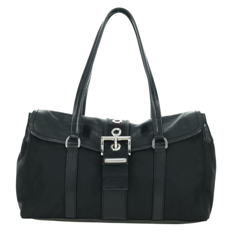 【日本直送】PRADA 單肩包 尼龍 黑色 銀色 正品 ARZ661V-12
