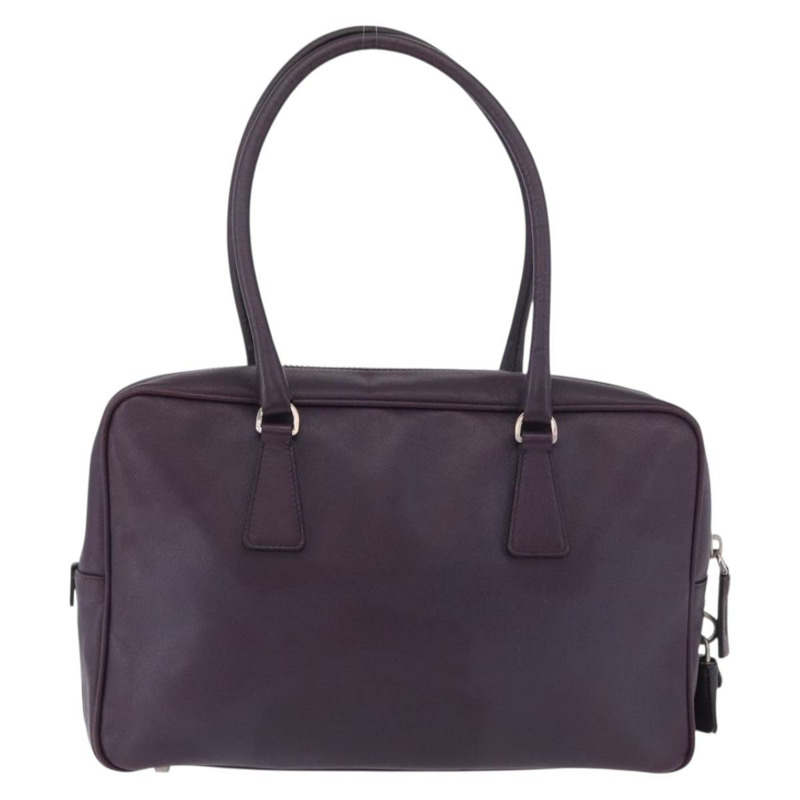 【日本直送】PRADA 手提包 Safiano 皮革 紫色 銀色 Auth am11054A-1