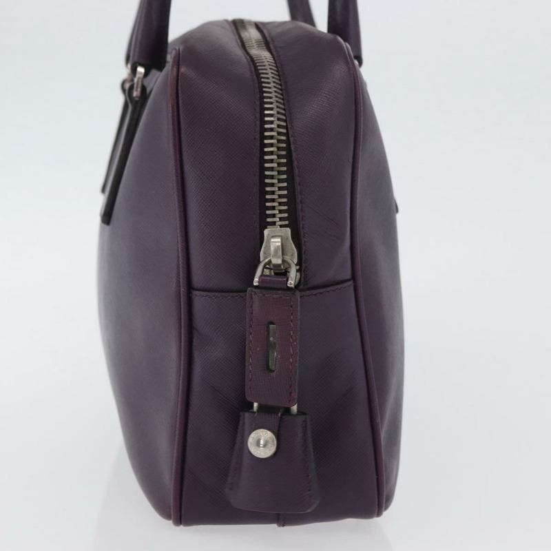 【日本直送】PRADA 手提包 Safiano 皮革 紫色 銀色 Auth am11054A-3