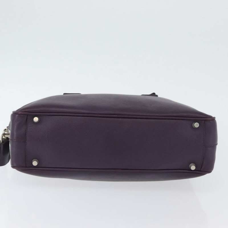 【日本直送】PRADA 手提包 Safiano 皮革 紫色 銀色 Auth am11054A-4