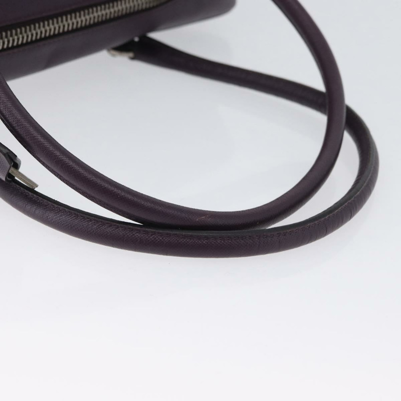 【日本直送】PRADA 手提包 Safiano 皮革 紫色 銀色 Auth am11054A-6