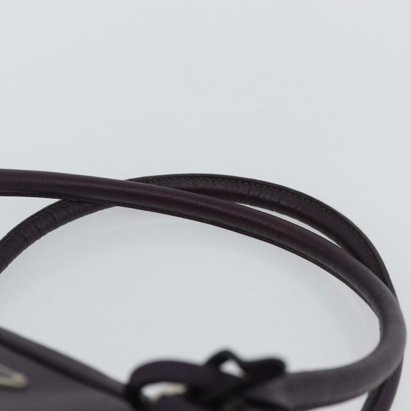 【日本直送】PRADA 手提包 Safiano 皮革 紫色 銀色 Auth am11054A-13