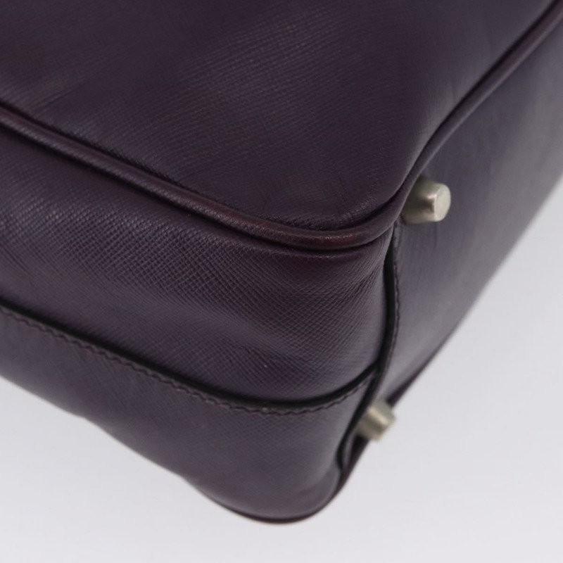 【日本直送】PRADA 手提包 Safiano 皮革 紫色 銀色 Auth am11054A-15