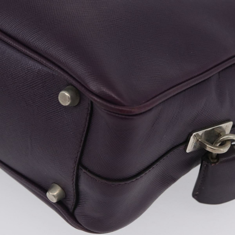 【日本直送】PRADA 手提包 Safiano 皮革 紫色 銀色 Auth am11054A-16