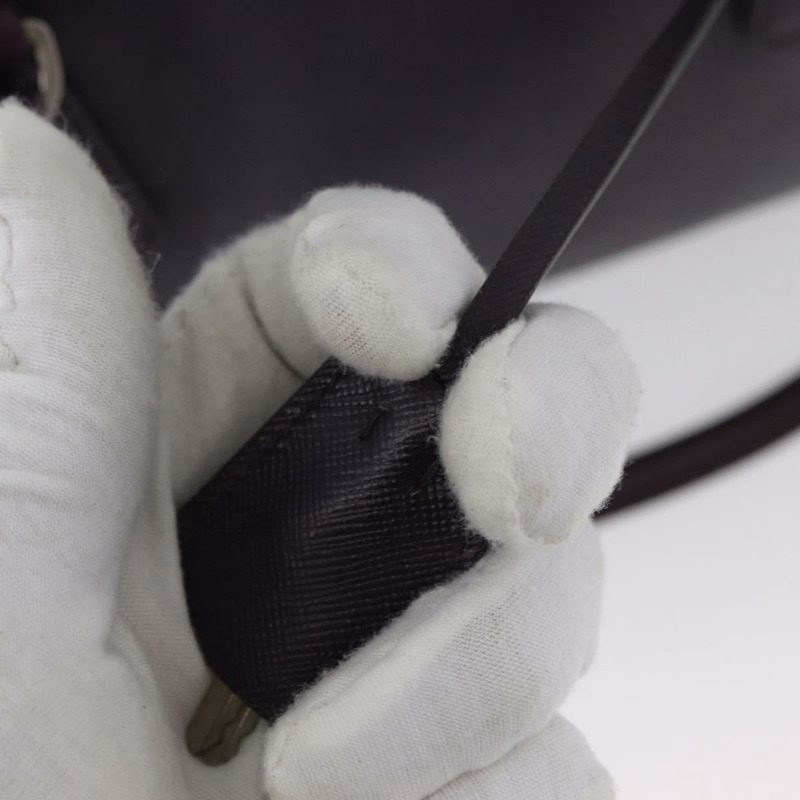 【日本直送】PRADA 手提包 Safiano 皮革 紫色 銀色 Auth am11054A-19