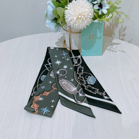 TK1986	Hermes Cest La Fete Twilly Ardoise Clair x Rose Pale x Bleu Marine