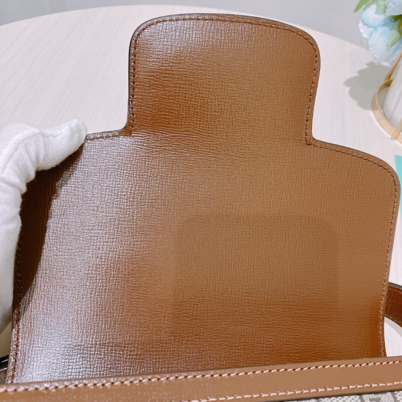 TK1987	古馳 迷你馬鞍包  斜背包 單肩  Horsebit 1955 Small Shoulder Bag Canvas Brown-17