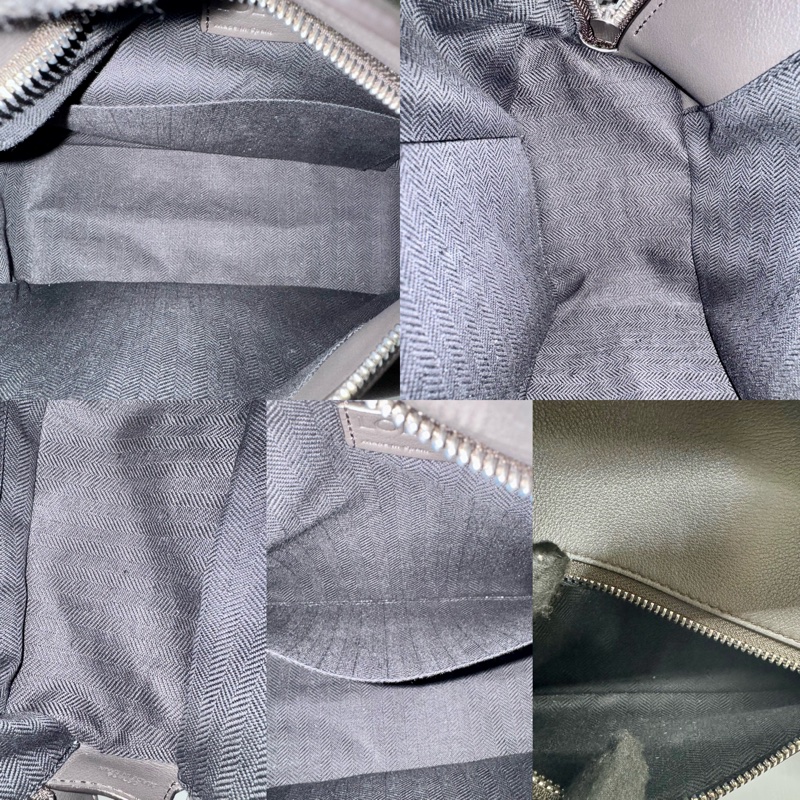 LOEWE 小款拼圖腰包 灰棕色經典小牛皮／可斜背胸包 PUZZLE CROSSBODY WAIST BUMBAG 062434-3