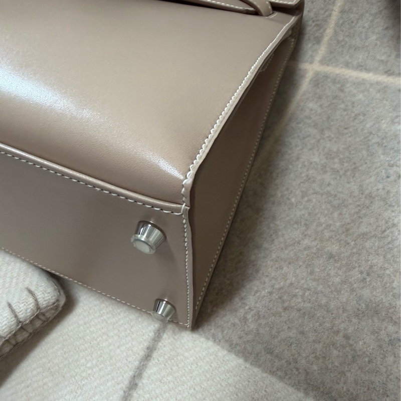 Hermes 愛馬仕Kelly32 灰色 菱紋銀釦 Kelly 32-7