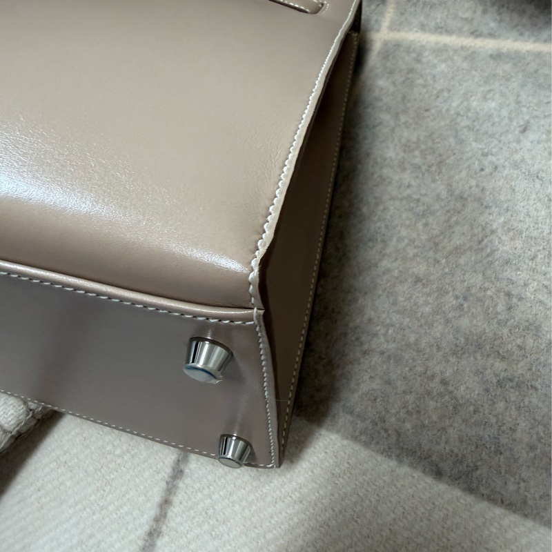 Hermes 愛馬仕Kelly32 灰色 菱紋銀釦 Kelly 32-9