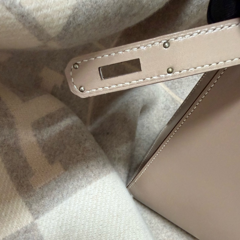 Hermes 愛馬仕Kelly32 灰色 菱紋銀釦 Kelly 32-15