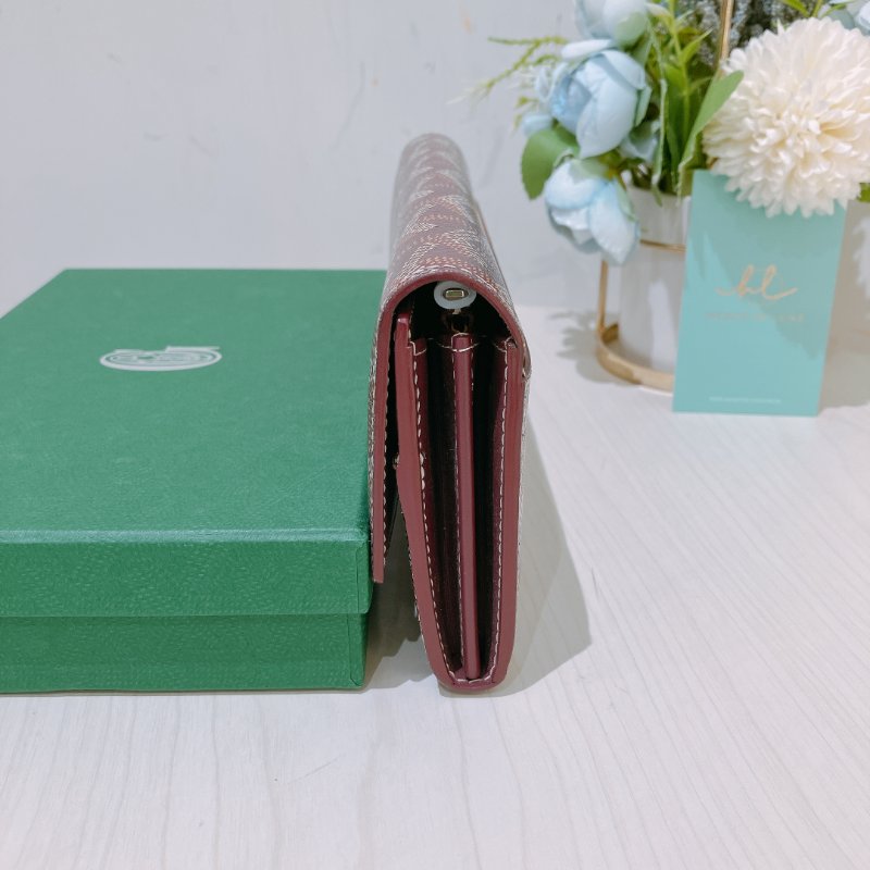 TK1989	Goyard  塗層帆布 棗紅色長錢包 Richelieu Long Wallet Jujube Red-1