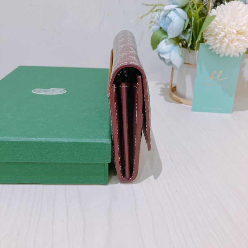 TK1989	Goyard  塗層帆布 棗紅色長錢包 Richelieu Long Wallet Jujube Red-2