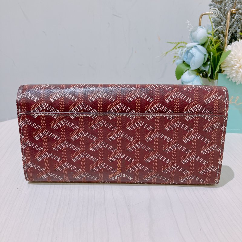 TK1989	Goyard  塗層帆布 棗紅色長錢包 Richelieu Long Wallet Jujube Red-3
