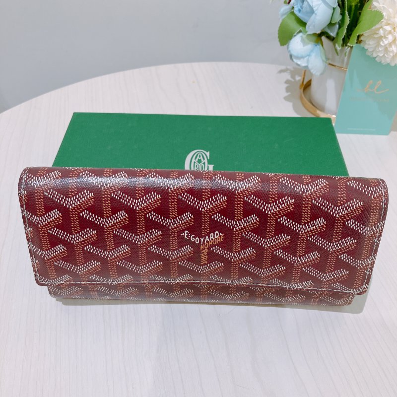 TK1989	Goyard  塗層帆布 棗紅色長錢包 Richelieu Long Wallet Jujube Red-9