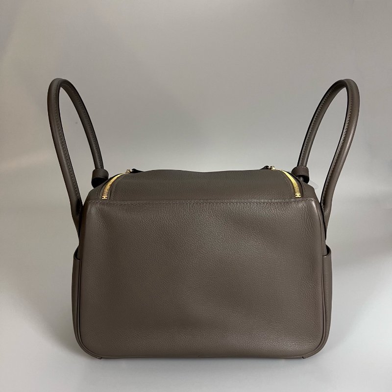 HERMES U刻 錫器灰LINDY26 肩背包-1