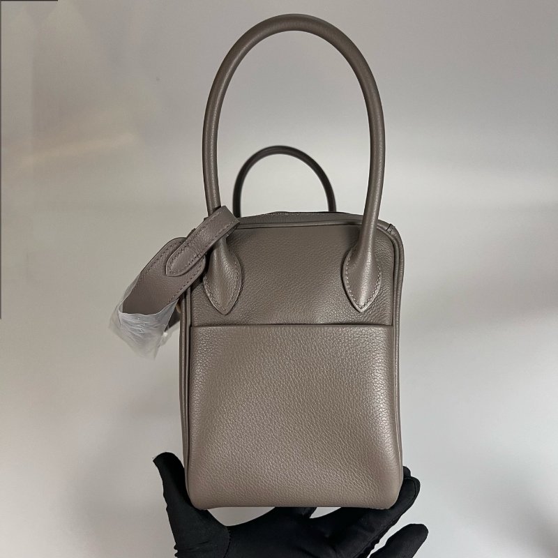 HERMES U刻 錫器灰LINDY26 肩背包-2