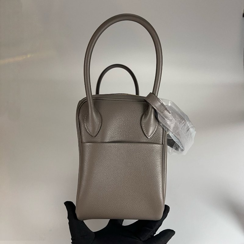 HERMES U刻 錫器灰LINDY26 肩背包-3