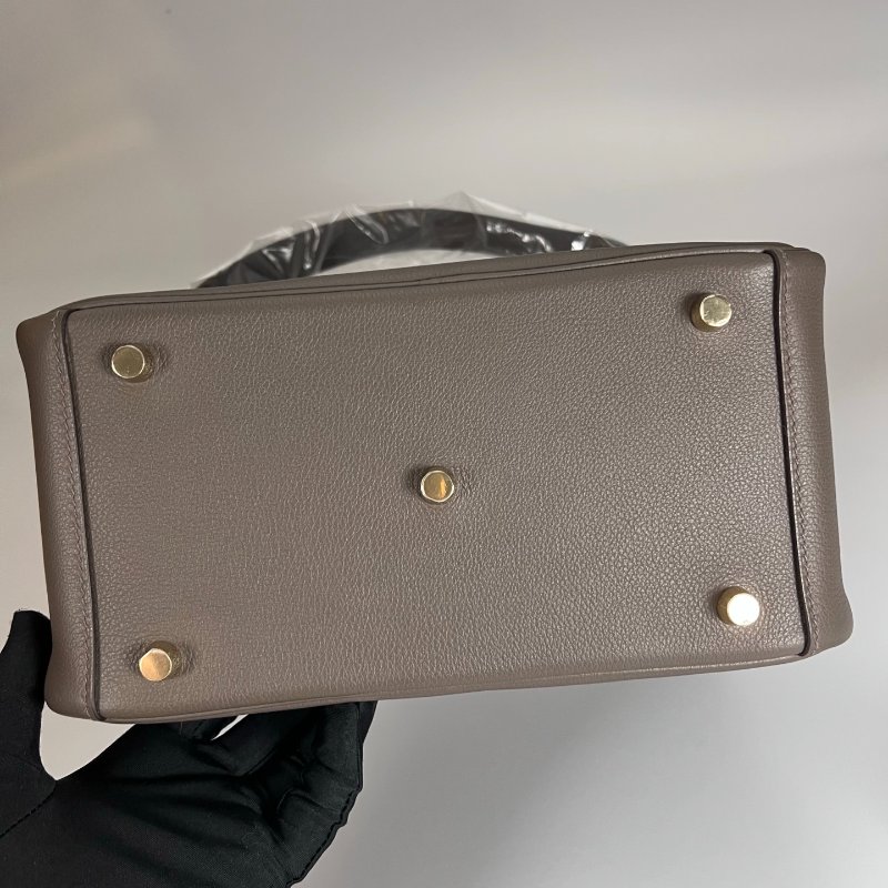 HERMES U刻 錫器灰LINDY26 肩背包-4