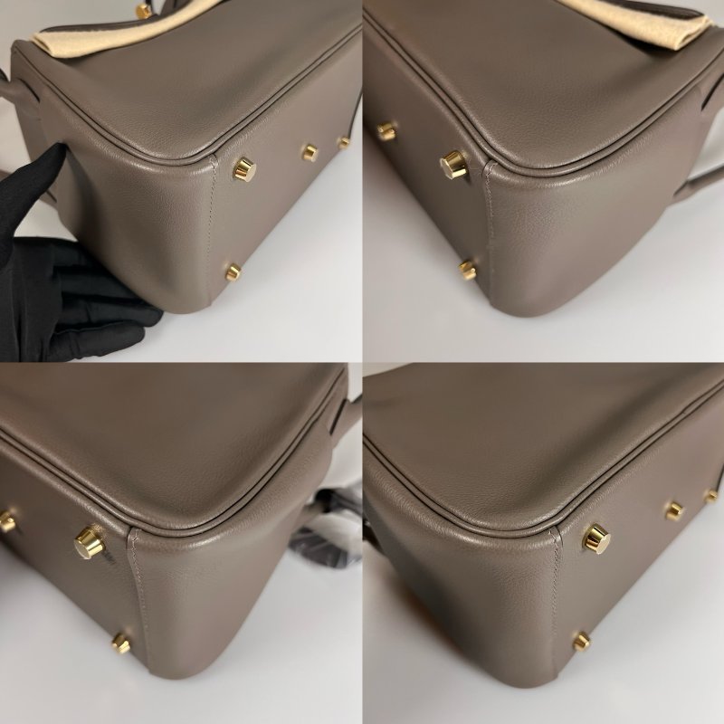 HERMES U刻 錫器灰LINDY26 肩背包-6