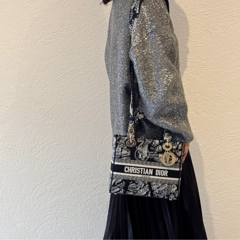 莉亞精品♡ Dior 動物刺繡黛妃包 二手美包-1