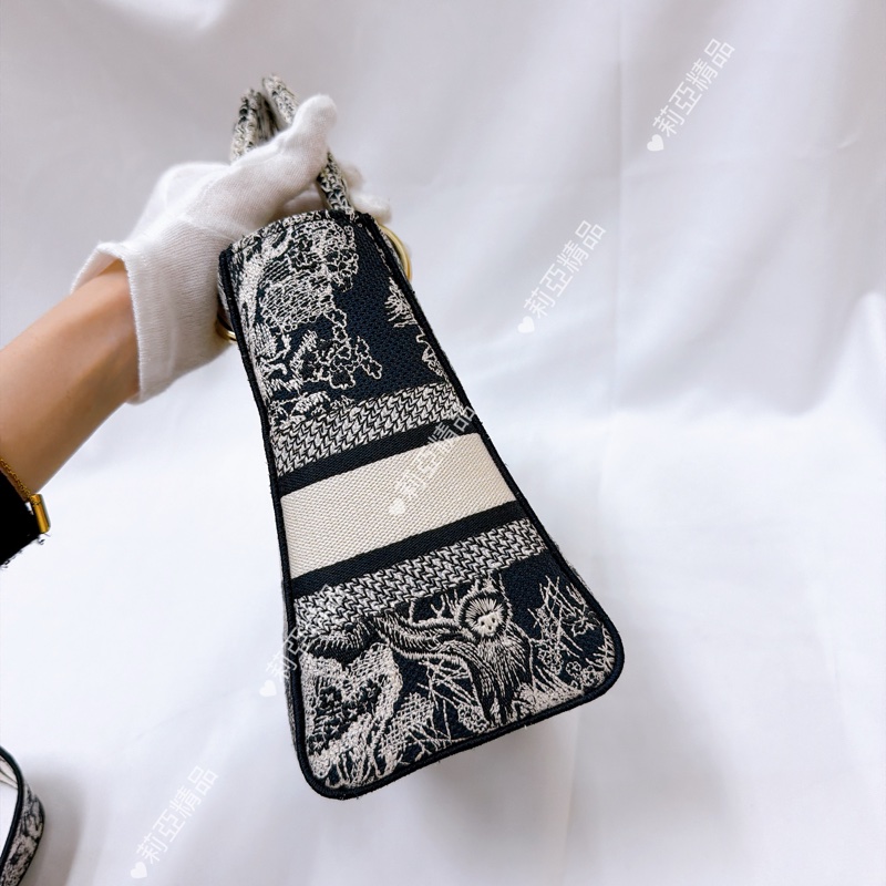 莉亞精品♡ Dior 動物刺繡黛妃包 二手美包-5