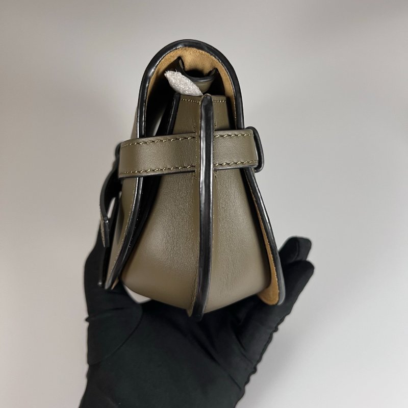 LOEWE 墨綠GATE MINI 帆布背帶包-3