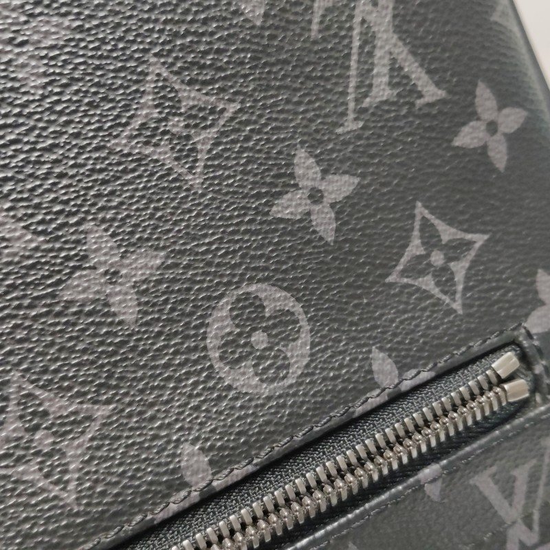 Louis Vuitton (LV)District牛皮Monogram印花翻 蓋郵差包斜背包單肩包-20