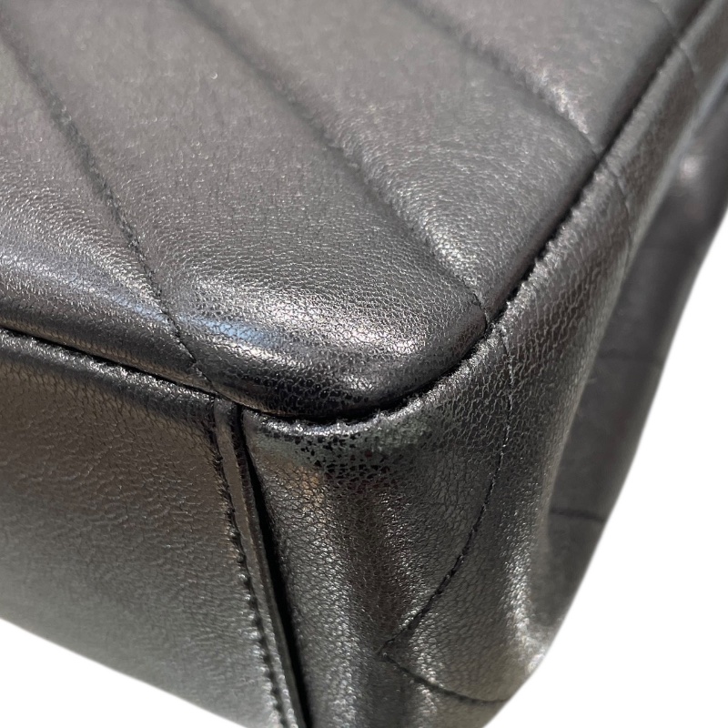 CHANEL 香奈兒 Paris-Seoul Coco Envelope 山型紋信封包  皮革 黑色 金釦-7