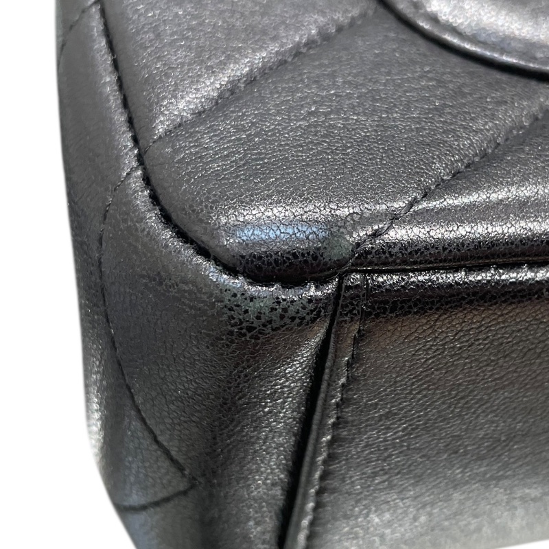 CHANEL 香奈兒 Paris-Seoul Coco Envelope 山型紋信封包  皮革 黑色 金釦-8