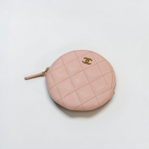 莉亞精品♡ Chanel 櫻花粉零錢包 二手美品
