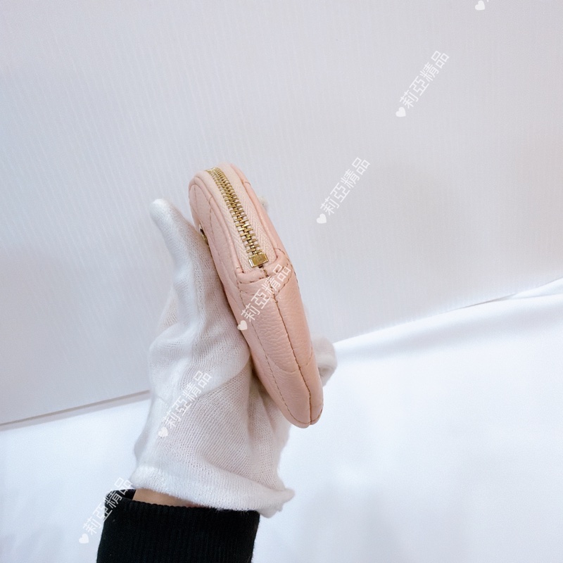 莉亞精品♡ Chanel 櫻花粉零錢包 二手美品-3
